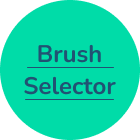 Brush selector homepage bubble