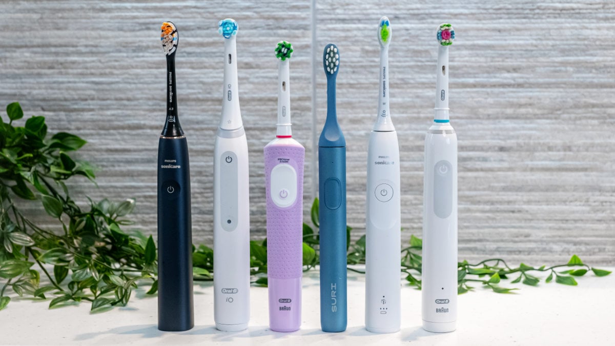 Best electric toothbrush 2025 australia - recommended brushes stood next to each other copy