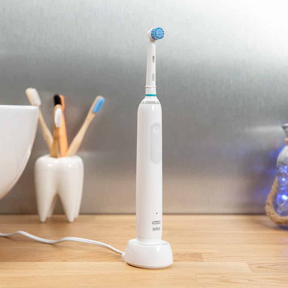 White Oral-B Smart 2000 on charging stand
