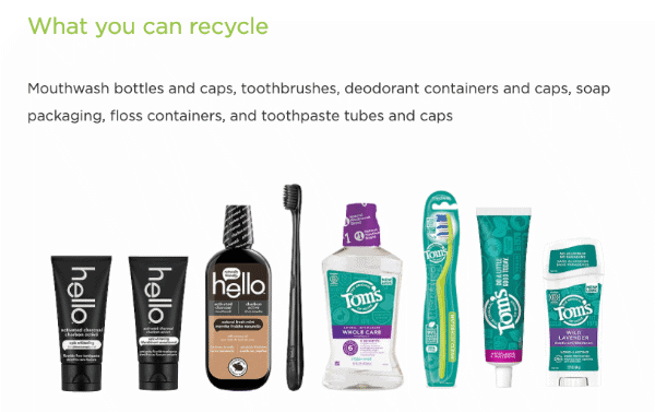 Toms of maine and hello natural care terracycle canada what you can recycle