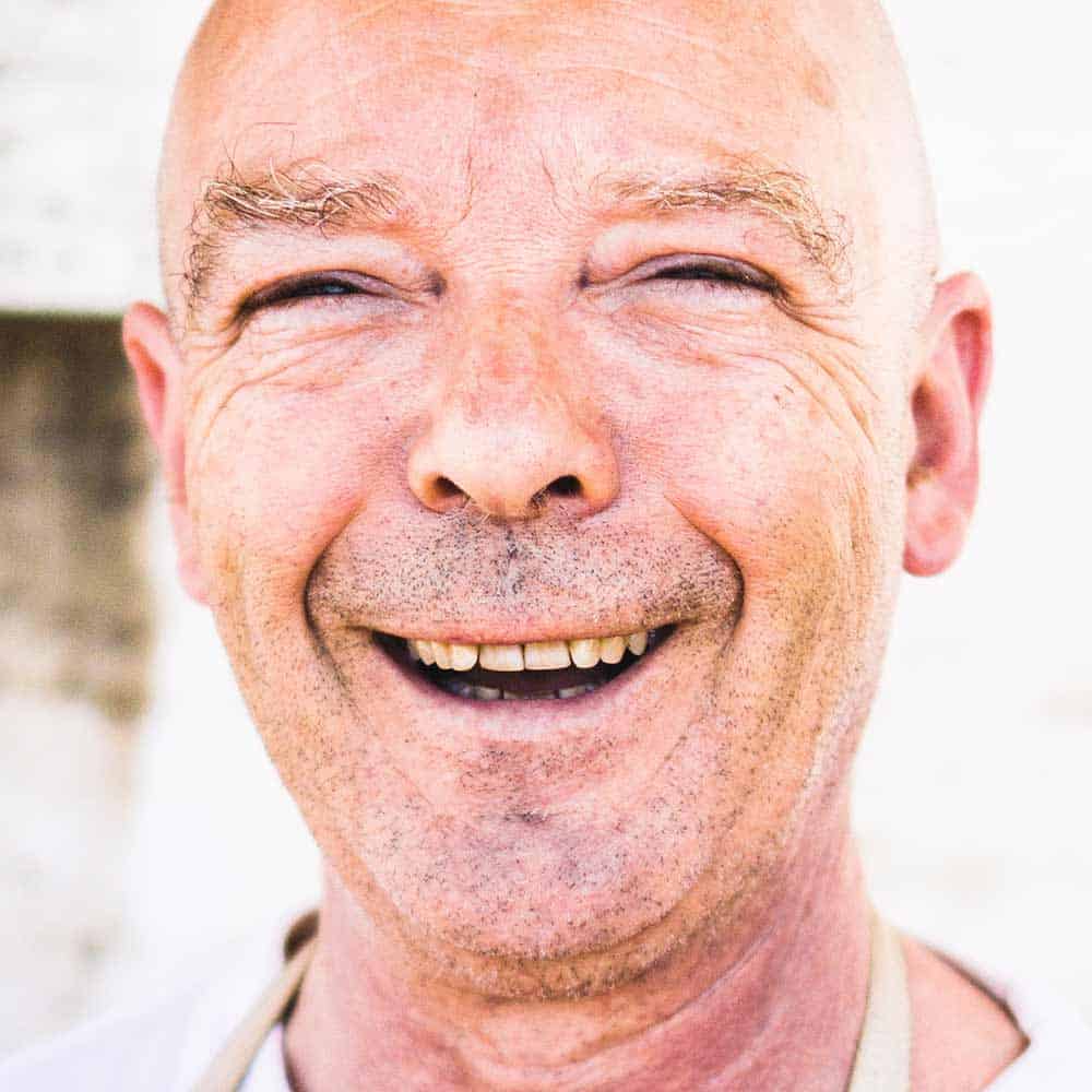Man with aged teeth