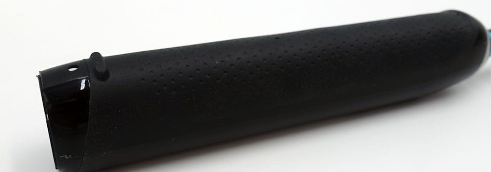 Close up on rear rubber grip