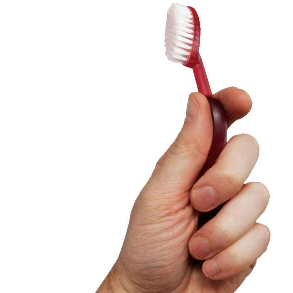 Large handled toothbrush for easier grip