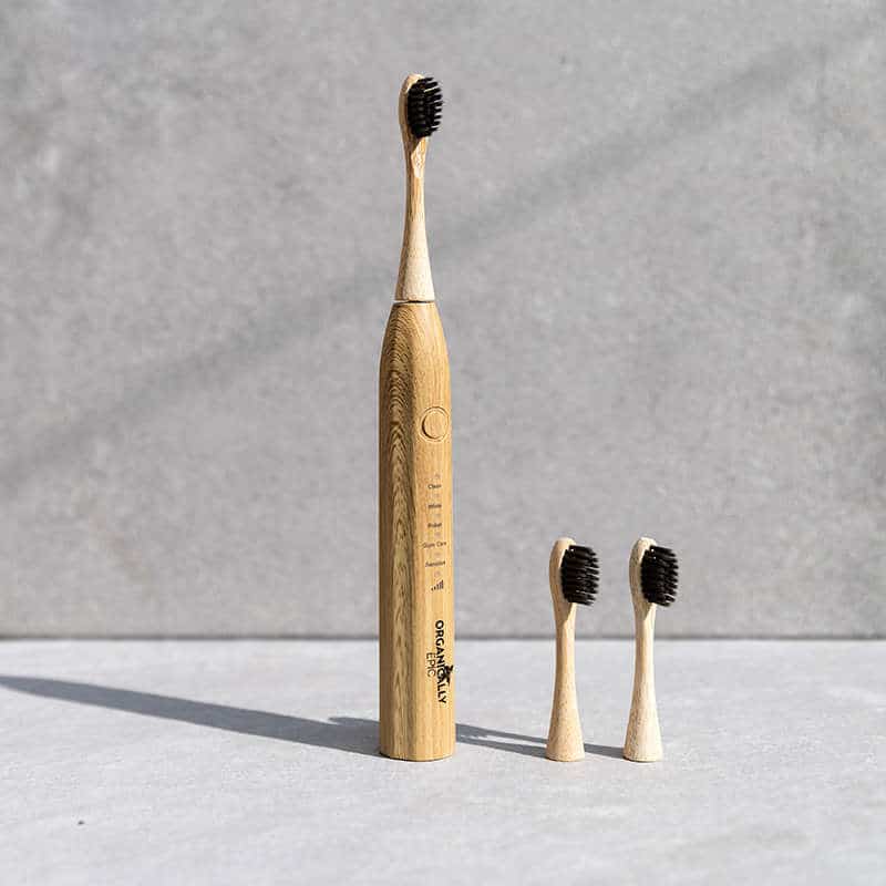 Organically epic bamboo electric toothbrush