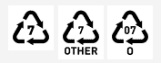 Plastic Resin Code 7 symbols
