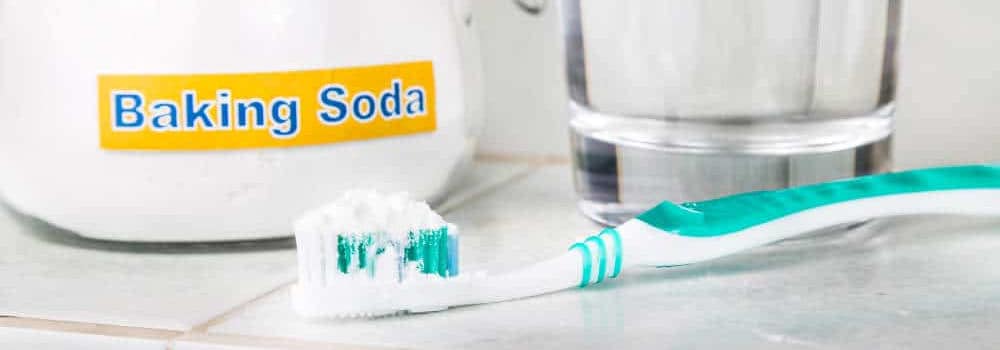 Homemade toothpaste on brush