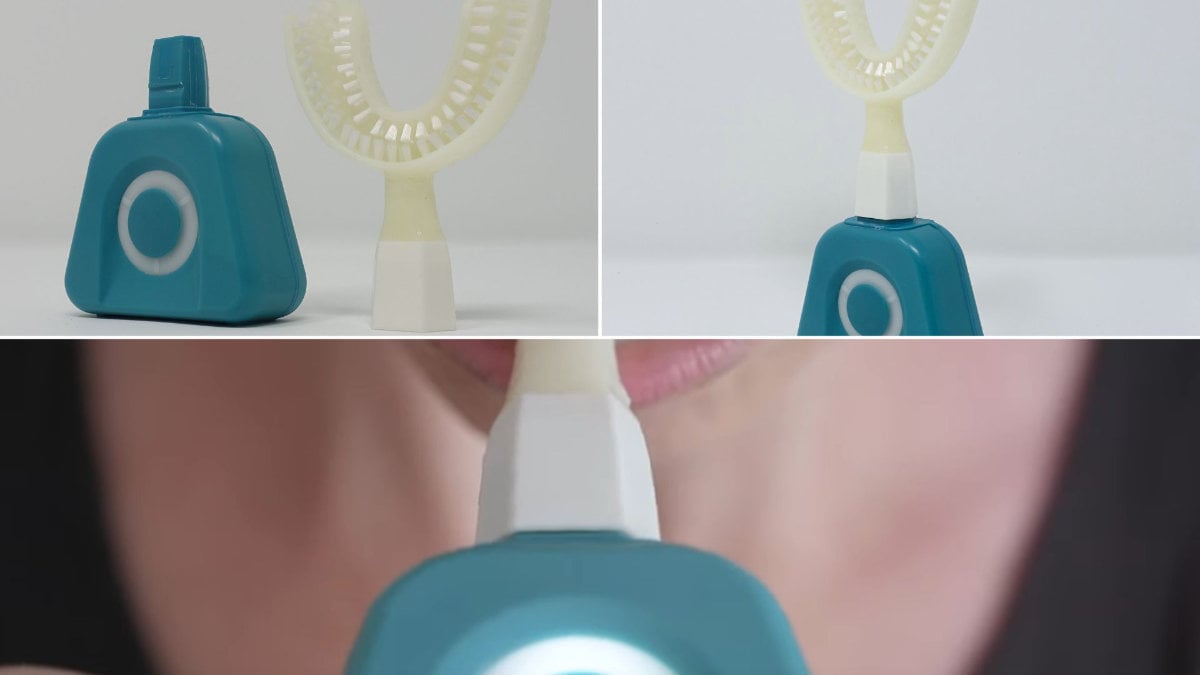 Y-Brush toothbrush from various angles