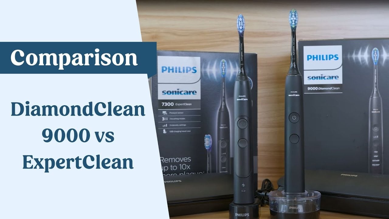Video Thumbnail: Sonicare DiamondClean 9000 vs ExpertClean 7300 [UK]