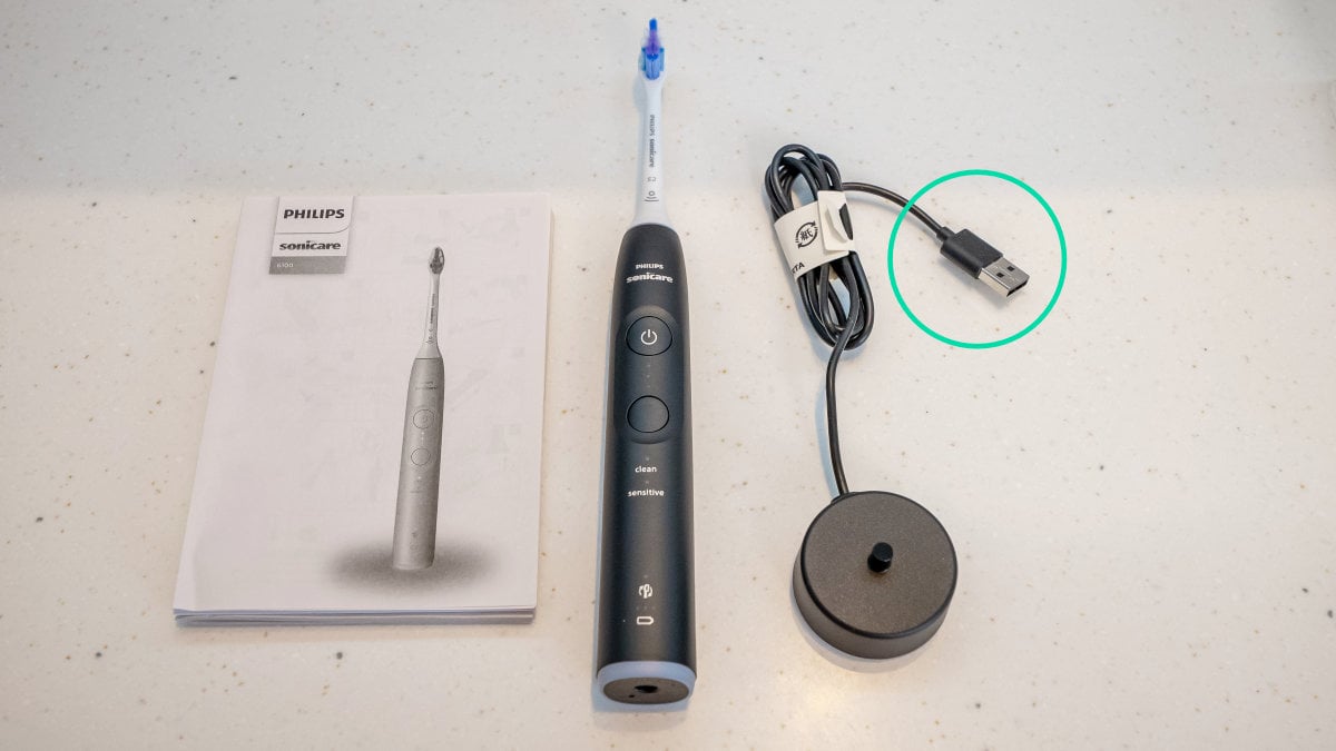 Sonicare Series 6100 box contents