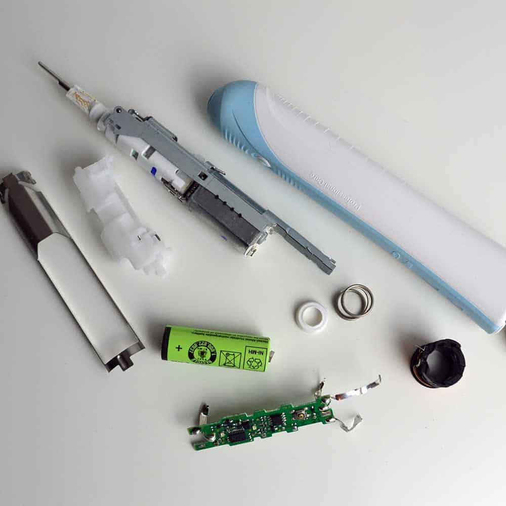 Parts of an electric toothbrush