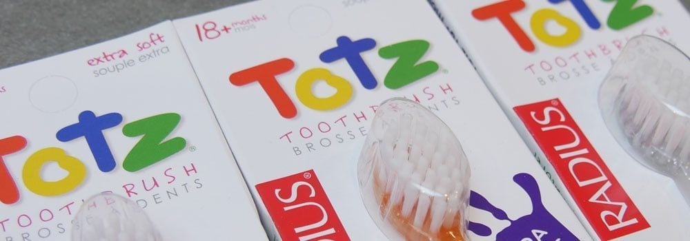 The Radius Totz is one of our recommended brushes for toddlers