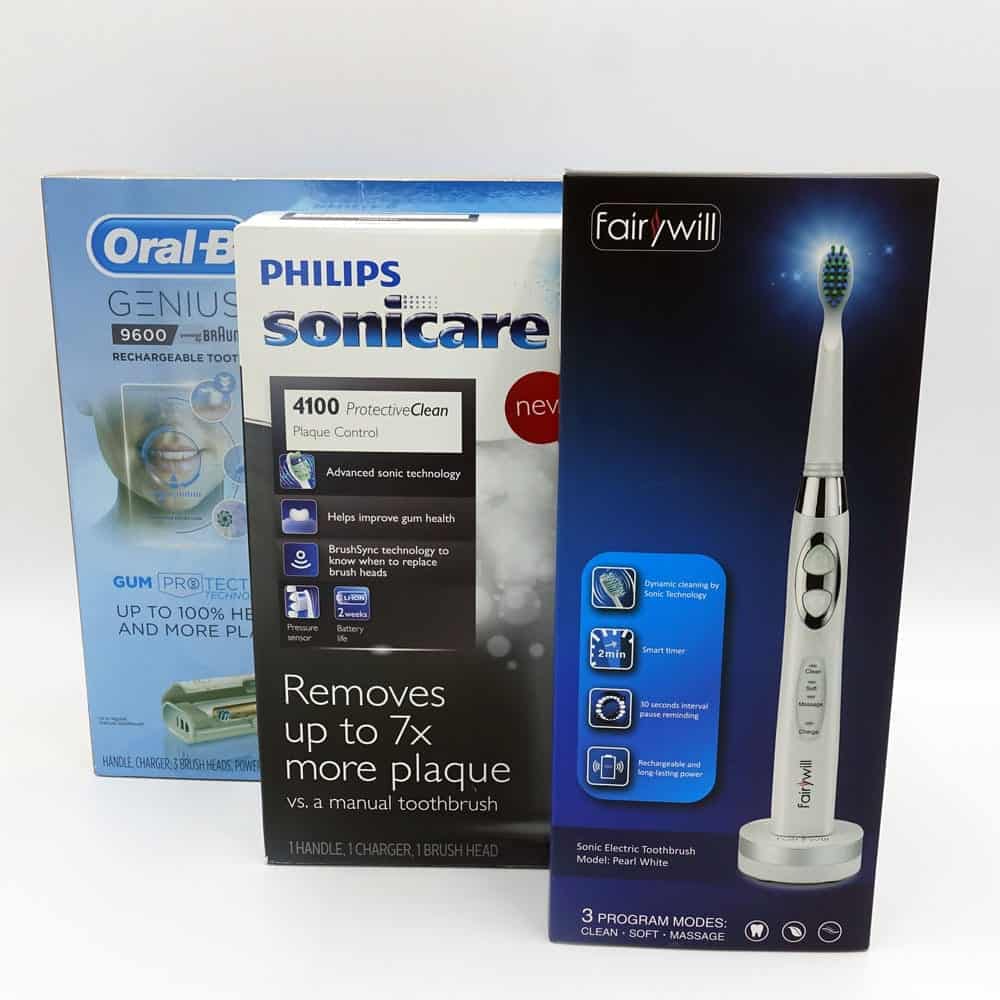 Fairywill, Sonicare & Oral-B toothbrush box