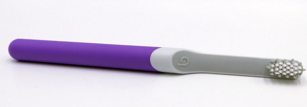 Full width shot of Quip kids brush on its side