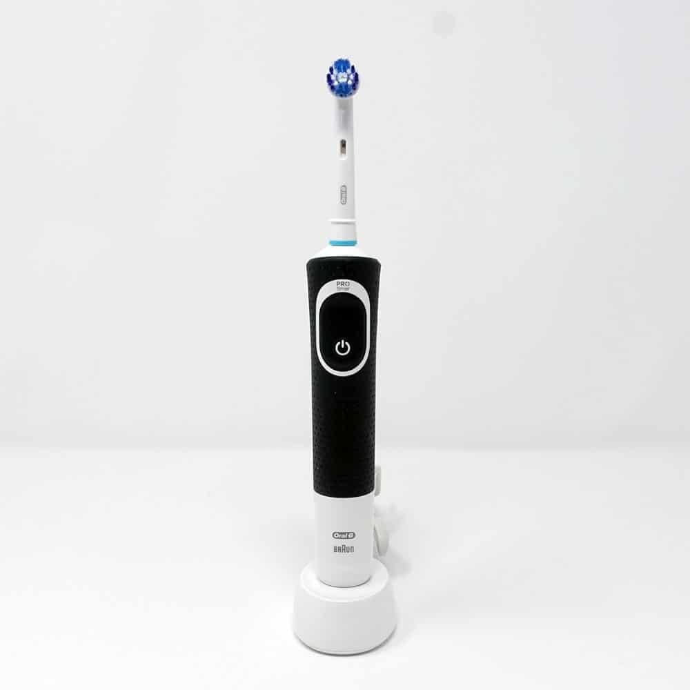 Oral-B Pro 500 on charging stand facing forwards