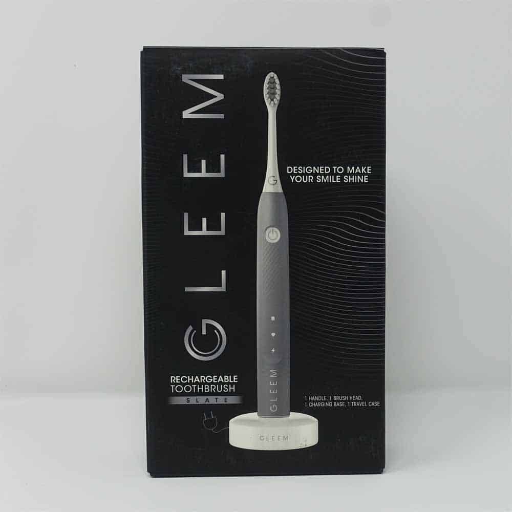 Box of Grey Gleem toothbrush