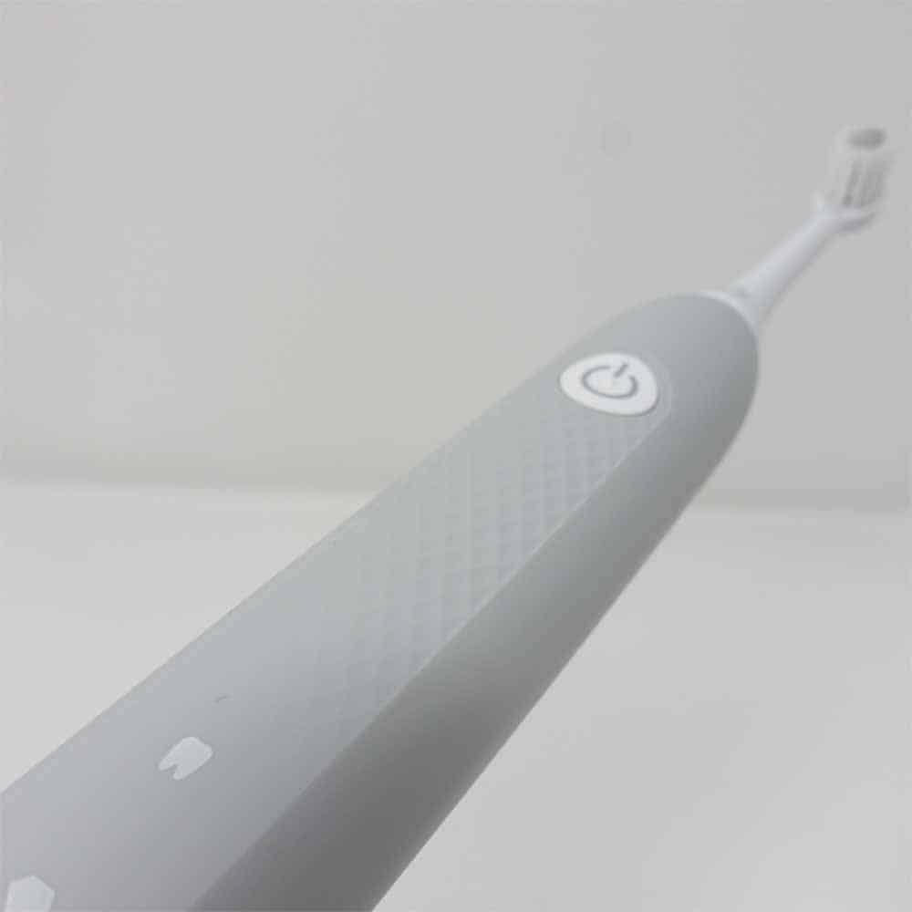 Front of GLEEM toothbrush at an angle