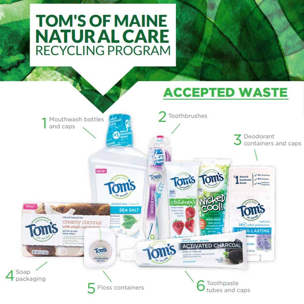 Tom's of Maine Recycling Progam 1