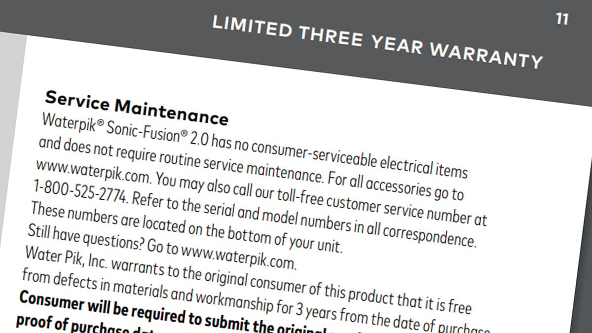 Waterpik water flosser warranty: how it works & what it covers 1