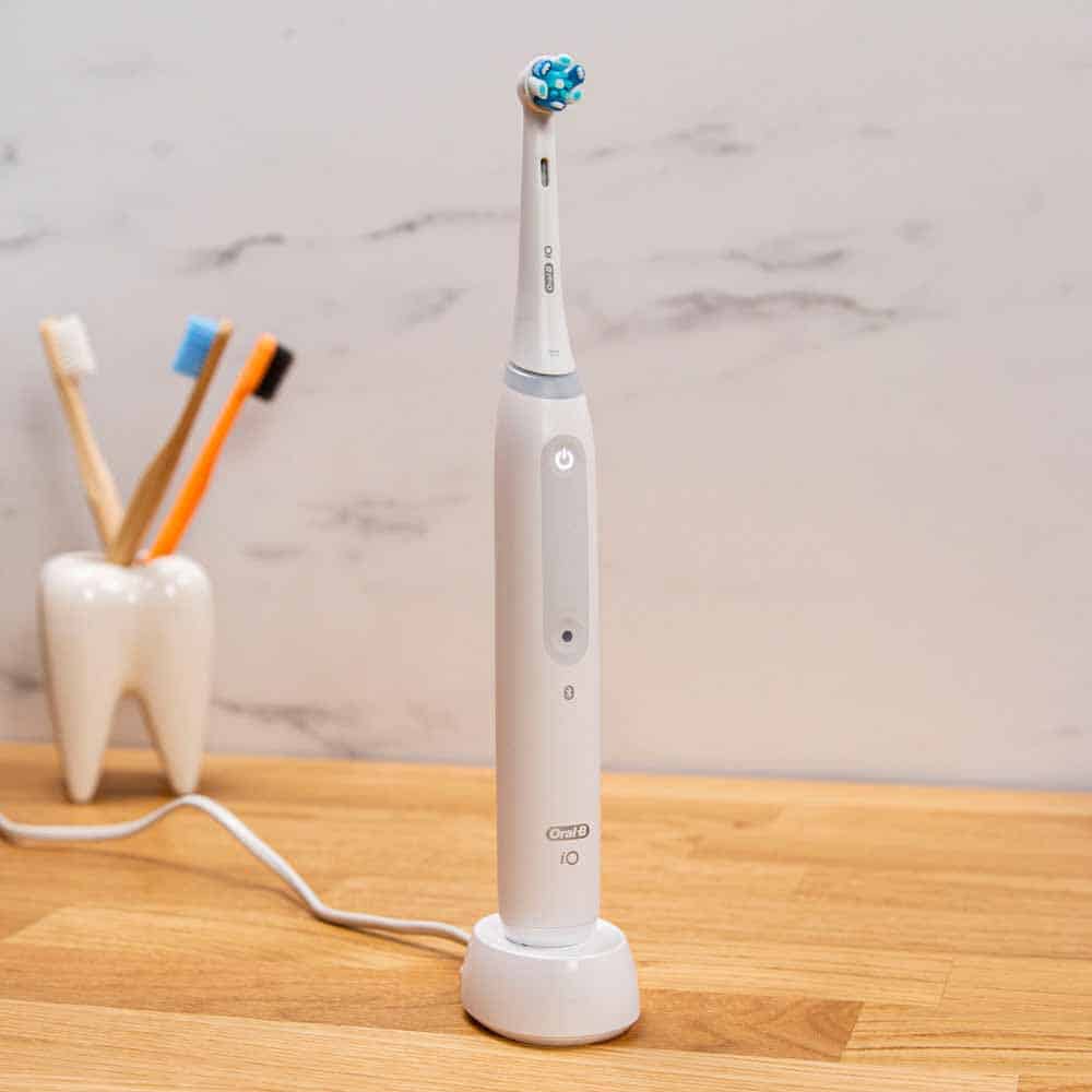 Oral-B iO4 on charging stand