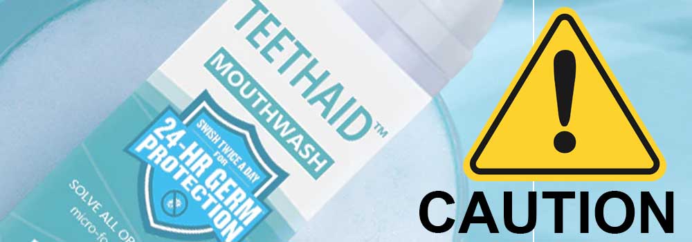 Teethaid Caution header image